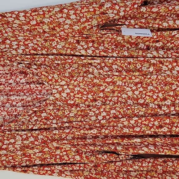 NWT Sonoma Goods Long-Sleeved Tiered Maxi Dress - Picture 10 of 12